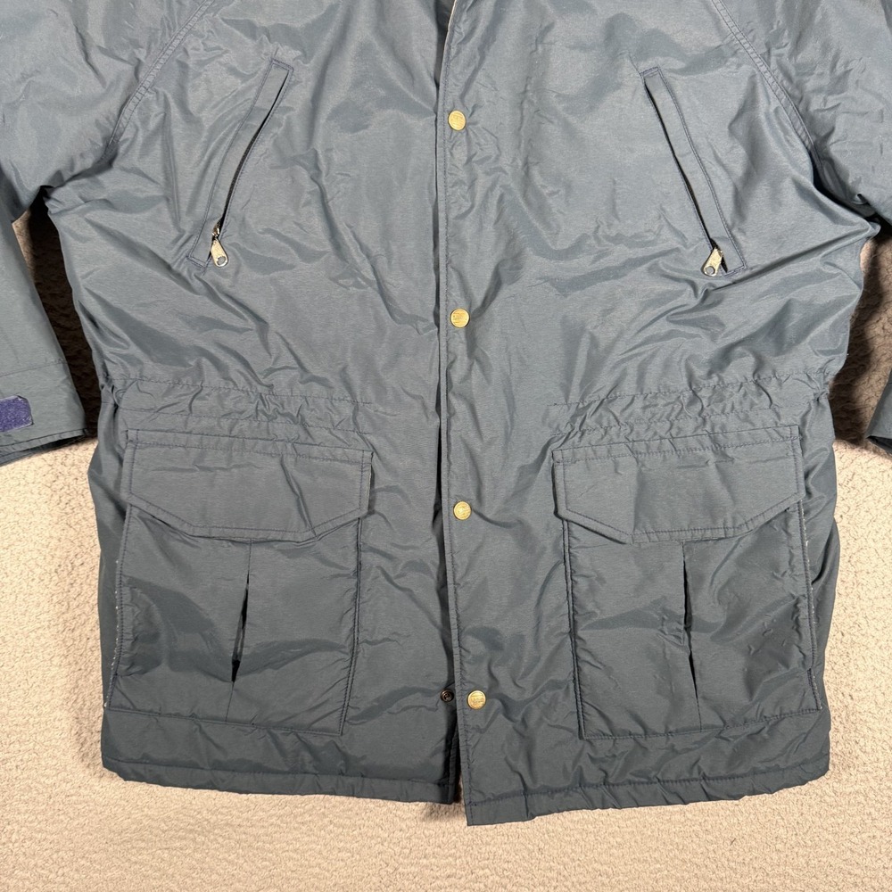 Vintage LL Bean Jacket Mens Large Blue Snow Parka Full Zip Hooded Goretex USA - Picture 3 of 11
